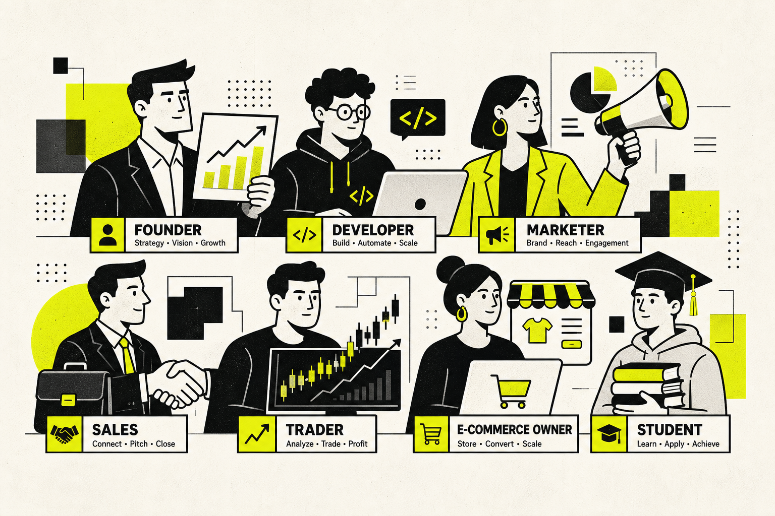 Seven AI agent roles
